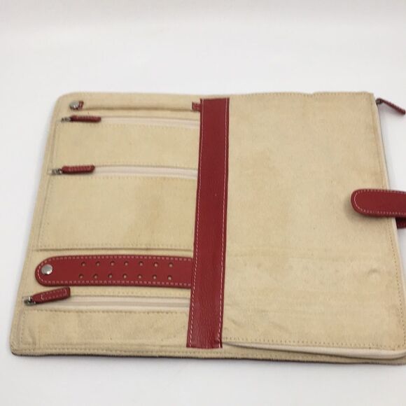 Vanbrock Red Faux Leather Travel Jewelry Case - Picture 5 of 16